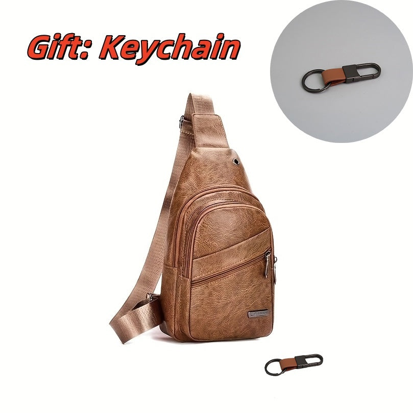Waterproof Chest Bag Men's Trendy New Simple Multi-pocket Men's Shoulder Bag Casual Men's Messenger Bag Fashion Casual Business Messenger Bag luxe-hide