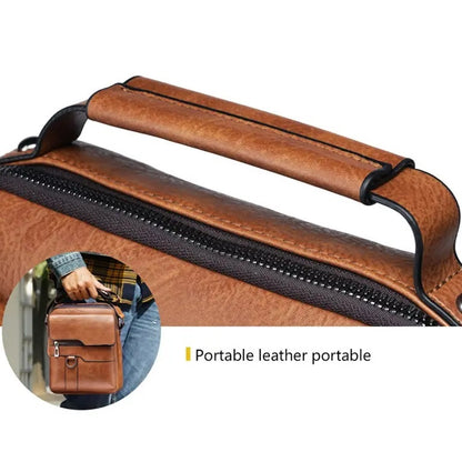 Retro Style Vertical Sloping Backpack, Fashionable Brown Single Shoulder Backpack, Multiple Compartments, Adjustable Shoulder Strap, Business Casual, Durable Cloth Bag Small Sloping Backpack, Glowing