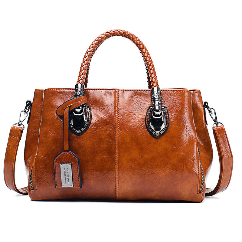 luxe-hide Vintage Oil Wax leather luxury handbags Women Bags